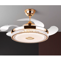 New home invisible fan lamp living room dining room variable frequency ceiling fan lamp bedroom one with electric fan chandelier