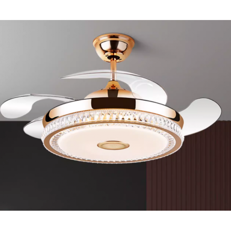 New home invisible fan lamp living room dining room variable frequency ceiling fan lamp bedroom one with electric fan chandelier