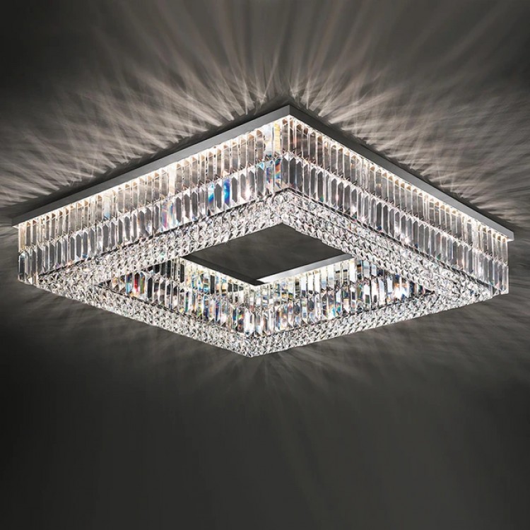 Square crystal lamp