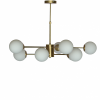 White multi-sphere chandelier