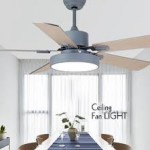 Chandelier with grey ceiling fan