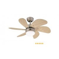 Chandelier with small leaf fan