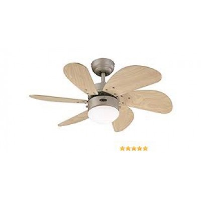 Chandelier with small leaf fan