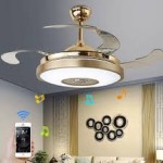 Gold chandelier with fan